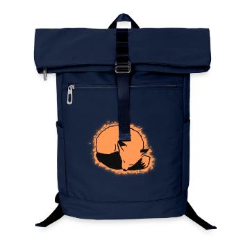 Fuchs schlafend: Niedlich, Kawaii & Comic Stil - Laptop-Rucksack  - Navy - Vorne