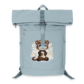 Learning otter with paper chaos - Laptop Backpack - ice blue - Front