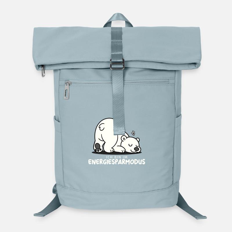 Süßer schlafender Eisbär im Energiesparmodus Laptop-Rucksack 
