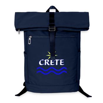 Conception de logo Soleil et mer Crète - Sac à dos ordinateur - marine - Devant