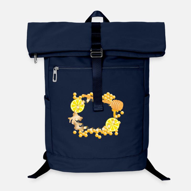 Ginger-Lemon-Honey Frame – Feel-Good Motif Laptop Backpack