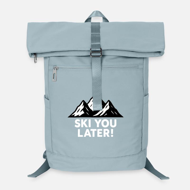 Montagnes enneigées – À bientôt pour skier ! Sac à dos ordinateur