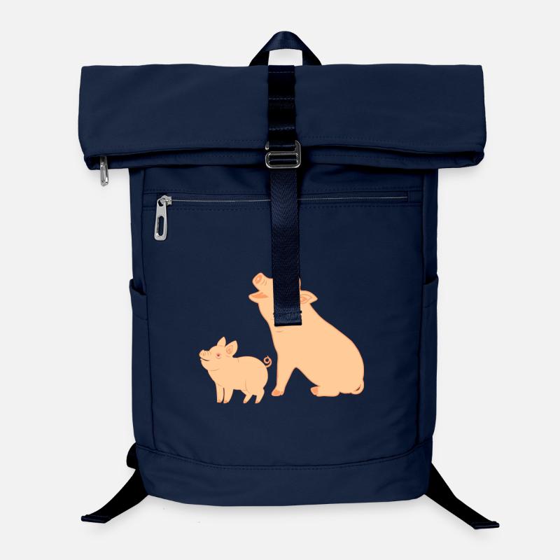 Mutterschwein mit Ferkel Laptop-Rucksack 