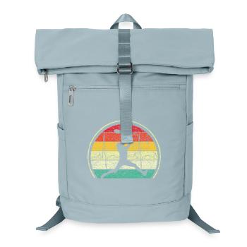 American Football Retro Background - Laptop-Rucksack  - Eisblau - Vorne