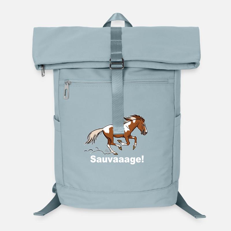 Cheval sauvage pie (pour texiles foncés) Sac à dos ordinateur