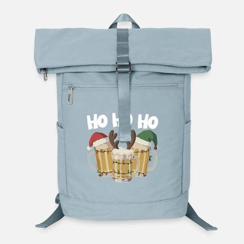 Weihnachtsbier Trio mit Lichtern Ho Ho Ho Bier Laptop-Rucksack 
