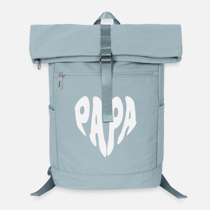 Papa - Small Heart (Custom Color) Laptop Backpack