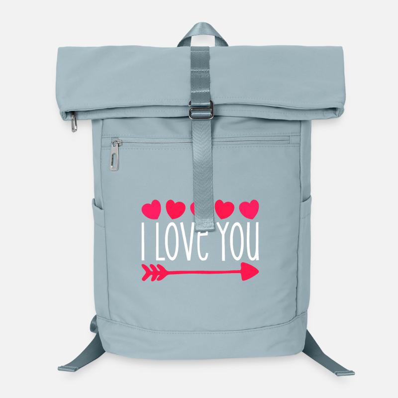 Cœur romantique avec flèche et message d'amour Sac à dos ordinateur