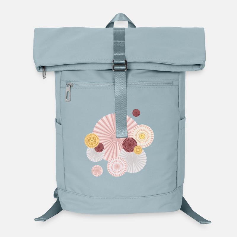 Pastel Rosettes – Decorative Paper Fans Laptop Backpack