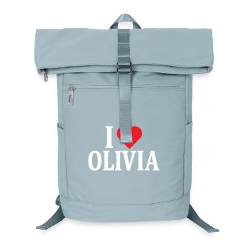 t-shirt I love Olivia t-shirt gift idea - Laptop Backpack - ice blue - Front