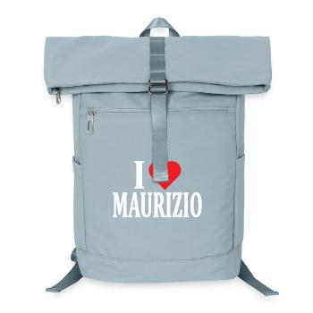 t-shirt I love Maurizio t-shirt gift idea - Laptop Backpack - ice blue - Front