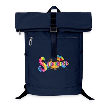 Summer Regenbogenschrift – Fröhliches Sommerdesign - Laptop-Rucksack  - Navy - Vorne