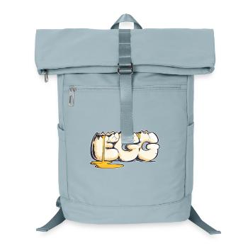 Egg, Drawn Word (2) - Laptop Backpack - ice blue - Front