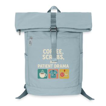 Coffee Scrubs Patient Drama – Care Humor - Laptop Backpack - ice blue - Front