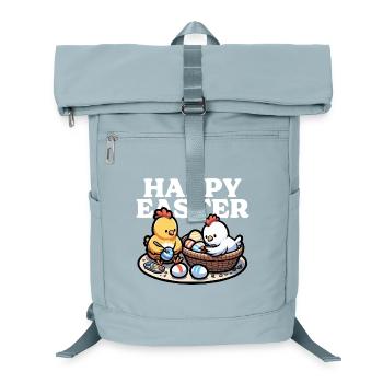 Happy Easter – Cute chicks paint Easter eggs - Laptop Backpack - ice blue - Front