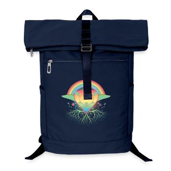 Cœur arc-en-ciel avec des racines pour la fierté - Sac à dos ordinateur - marine - Devant