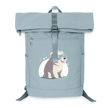 Chic polar bear in glasses - Laptop Backpack - ice blue - Front