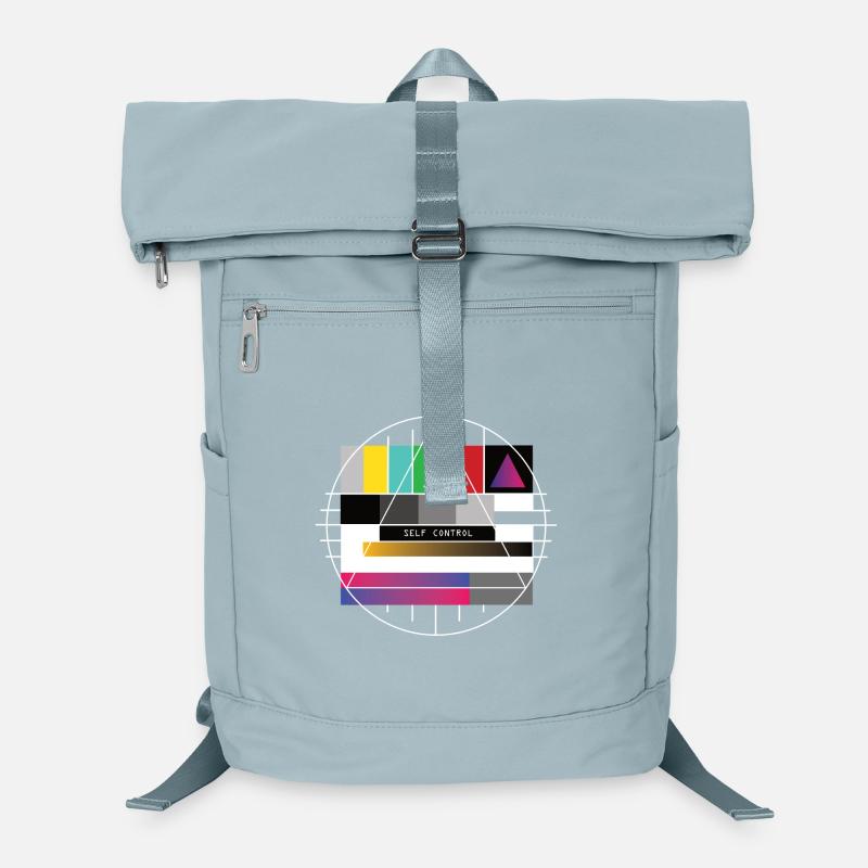 New Retro Test Pattern - Self Control Laptop Backpack