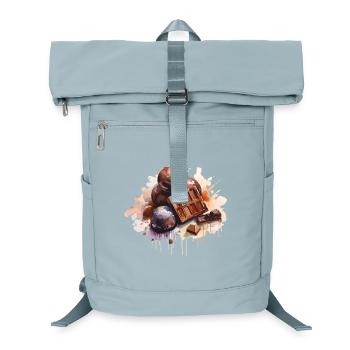 Schokolade Aquarellkunst  - Laptop-Rucksack  - Eisblau - Vorne