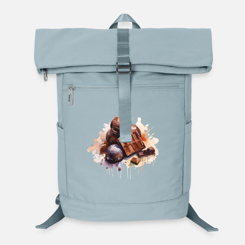 Art aquarelle au chocolat Sac à dos ordinateur