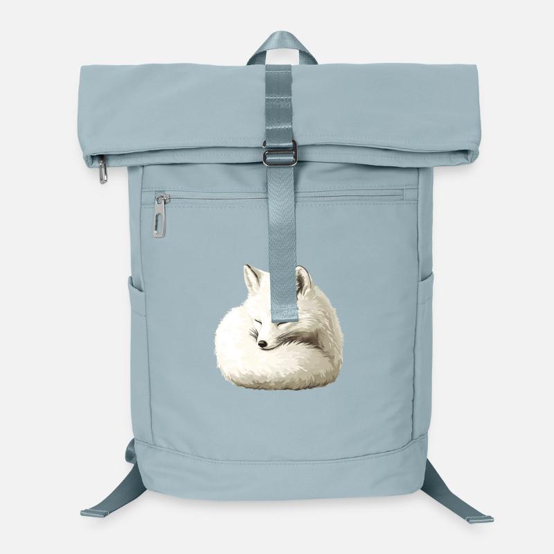 Schlafender Winterfuchs Laptop-Rucksack 