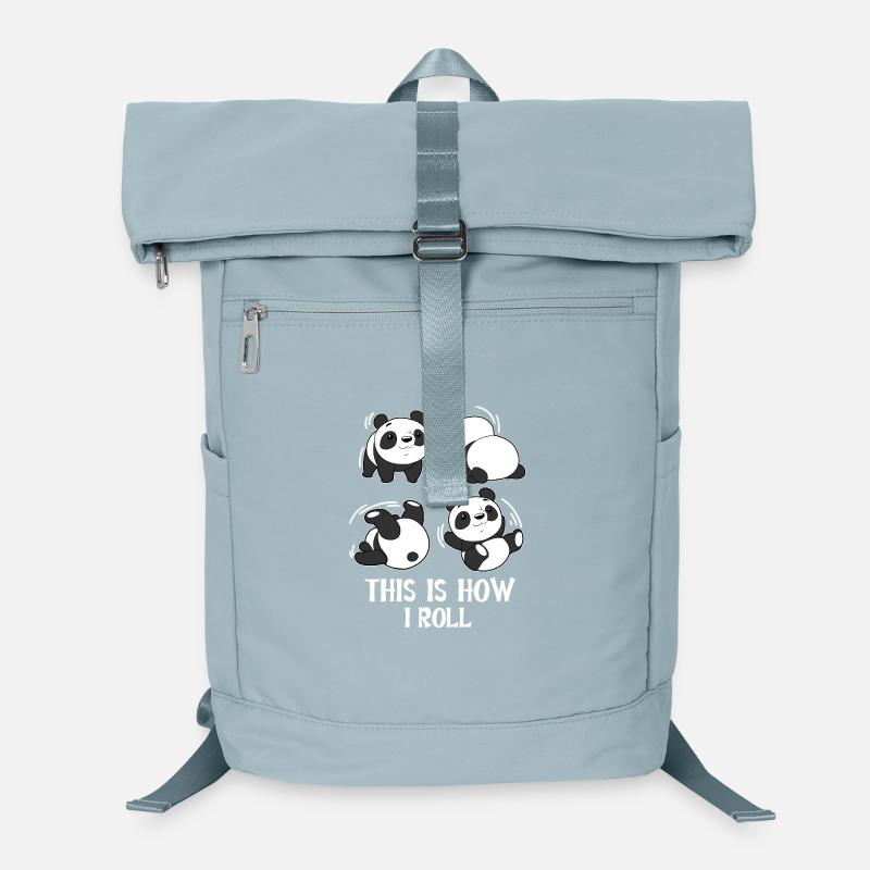 Panda Roll Purzelbaum Rolle Gymnastik  Laptop-Rucksack 