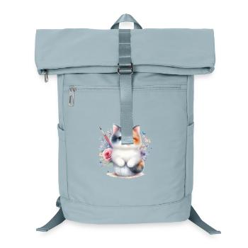 Cute Cat - Laptop Backpack - ice blue - Front