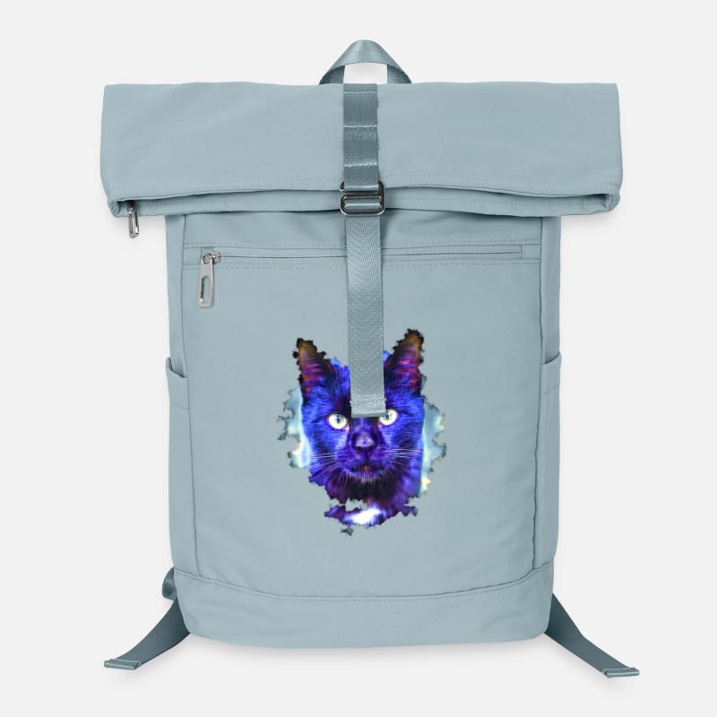 Chat néon sous la pluie de lumière Sac à dos ordinateur