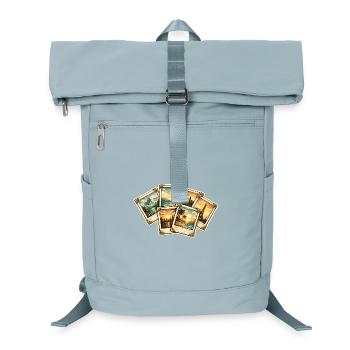 Vintage Postcards Tropics Sunset - Laptop Backpack - ice blue - Front