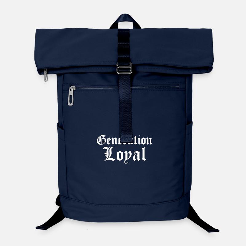 Generation Loyal Gothic Typography Design - Laptop Backpack - navy
