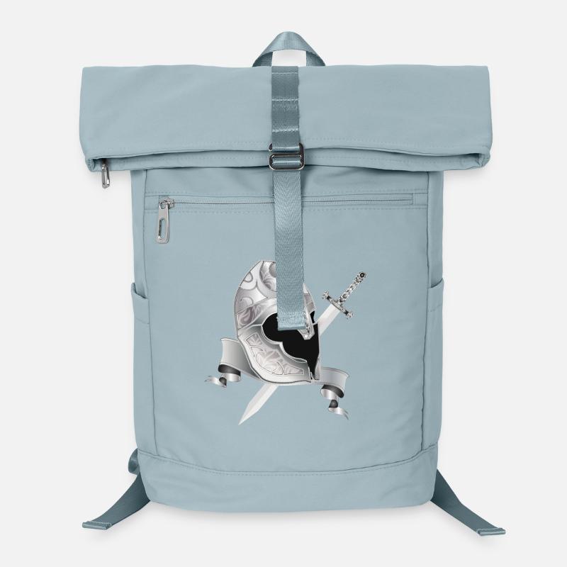 Casque de chevalier noble avec épée – ornement en argent Sac à dos ordinateur