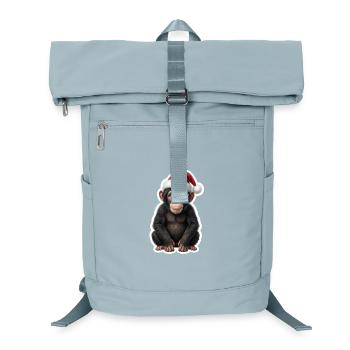 Chiot chimpanzé coquin dans l’humeur de Noël - Sac à dos ordinateur - bleu glacier - Devant