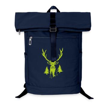 Edler Hirsch Wald - Hirsch mit Geweih - Laptop-Rucksack  - Navy - Vorne