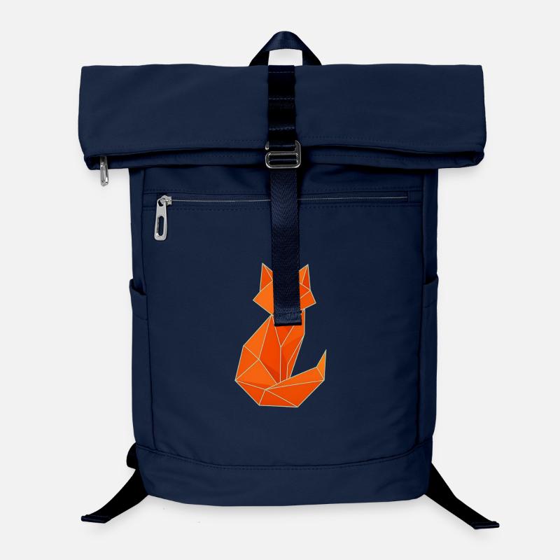 Geometric Fox - Stylish Origami Design Laptop Backpack