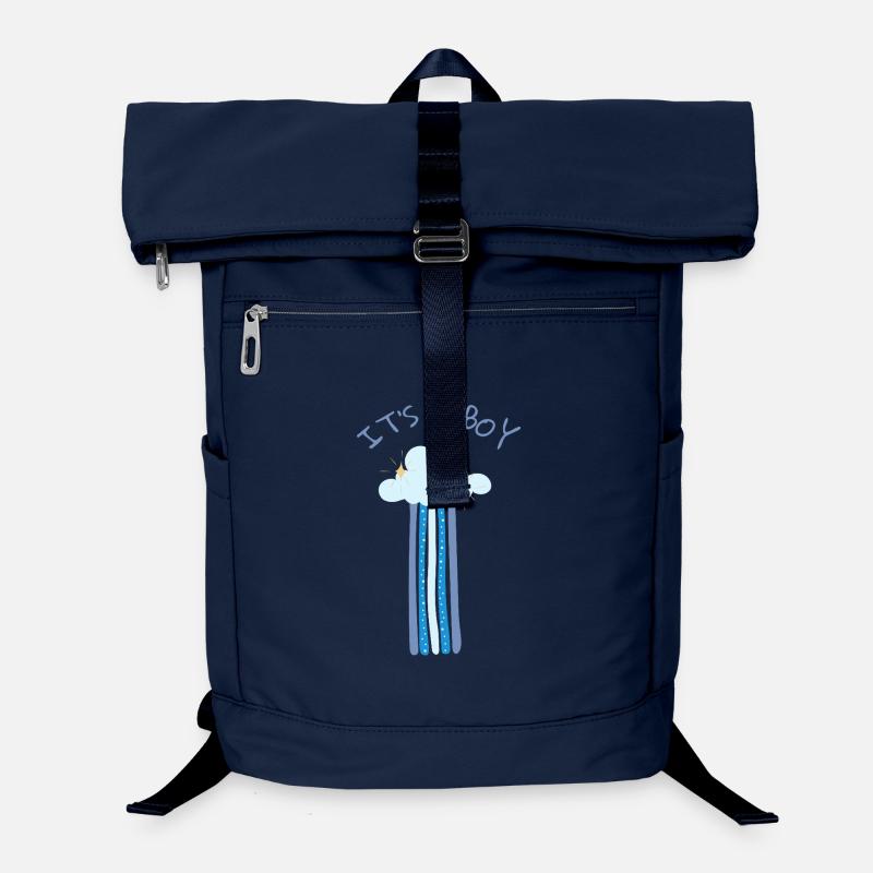 It's a Boy - Blue Rainbow with Cloud Laptop Backpack