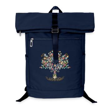imaginative tree in metallic colors - Laptop Backpack - navy - Front