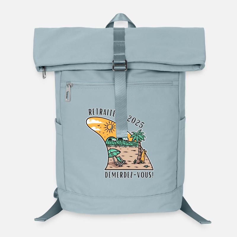 Retired in 2025, Beach and Surf Humor Laptop Backpack