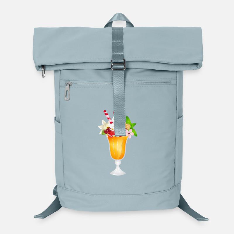 Fruchtiger Eisbecher mit Sahne und Waffel Laptop-Rucksack 