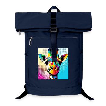 Girafe Pop Art - Sac à dos ordinateur - marine - Devant