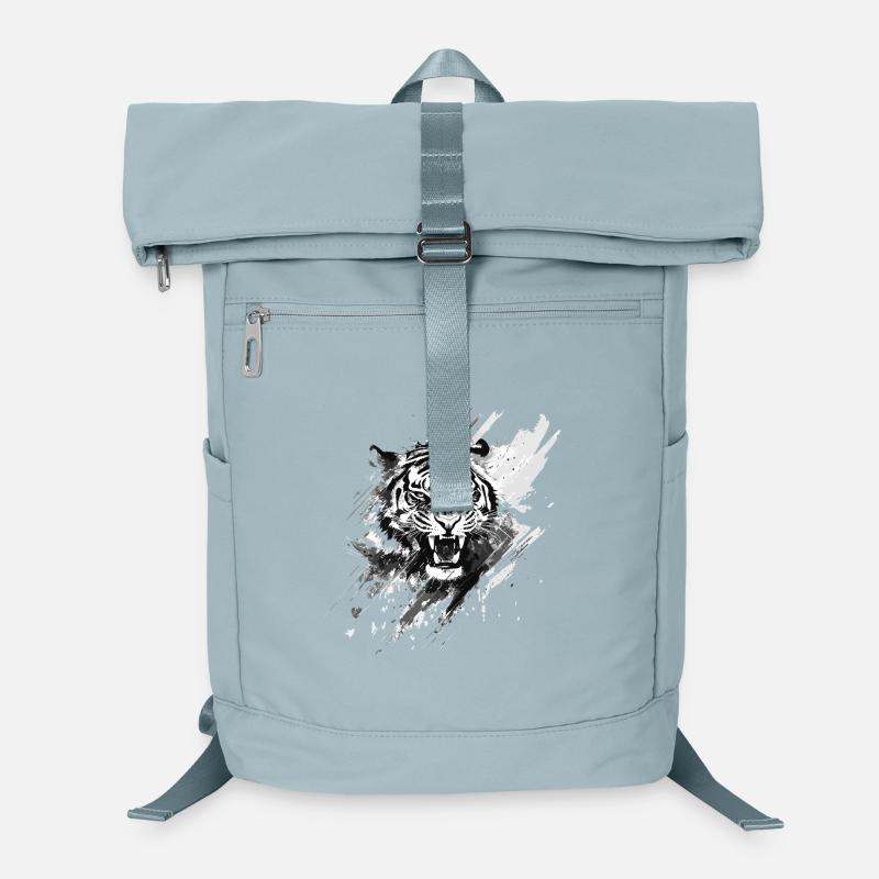 Tiger Head Predator Nature Wilderness Splash Laptop Backpack