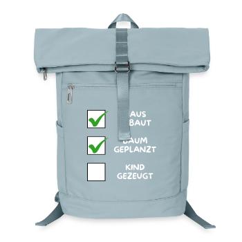 Maison construite, arbre planté (enfant conçu) blanc - Sac à dos ordinateur - bleu glacier - Devant