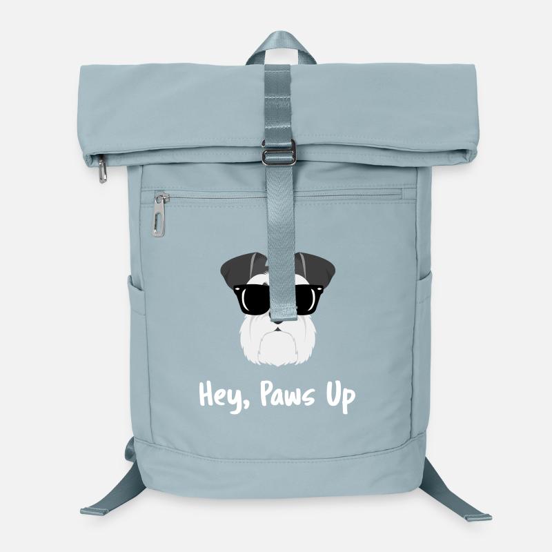 Cool Schnauzer Sunglasses Hey Paws Up Slogan Laptop Backpack