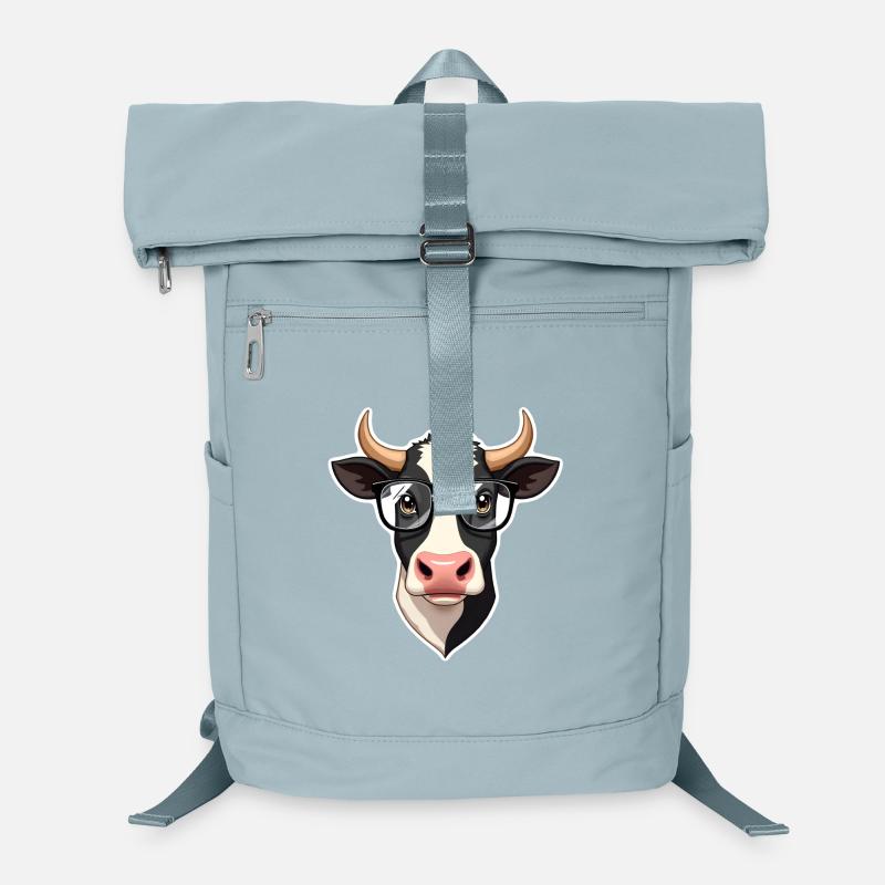 Vache avec des lunettes Sac à dos ordinateur