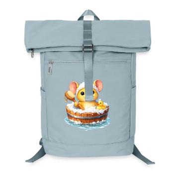 Cute mouse bathing - Laptop Backpack - ice blue - Front