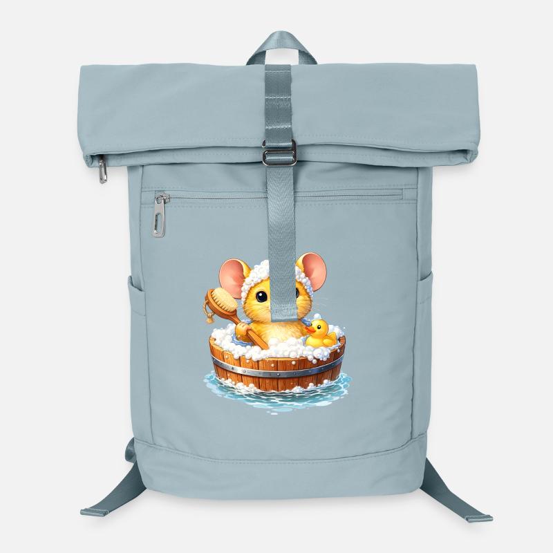 Un bain de souris mignon Sac à dos ordinateur