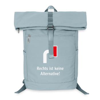 Right is not an alternative! (against the right / V2) - Laptop Backpack - ice blue - Front