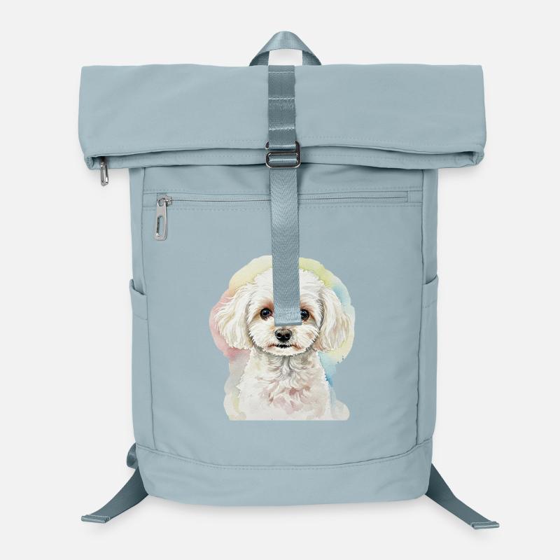 Portrait de chien de style aquarelle Sac à dos ordinateur