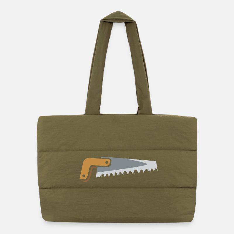 Illustration de scie de style bande dessinée - Graphique d’outil Sac shopping matelassé