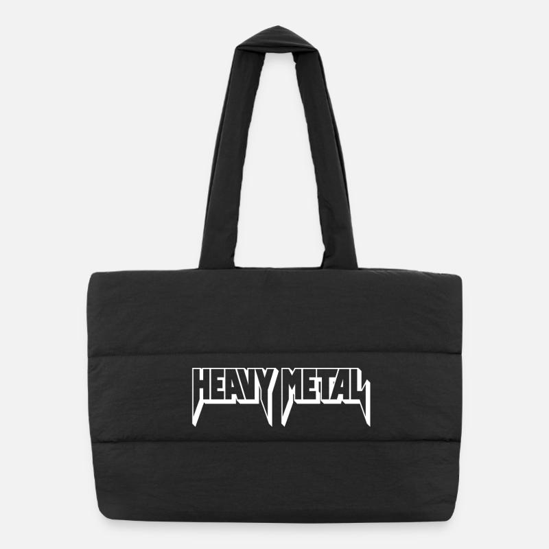Heavy Metal 3D-Logo Puffer-Einkaufstasche
