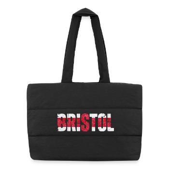 Bristol, Angleterre - Sac shopping matelassé - noir - Devant